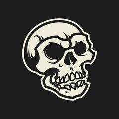 skull outline silhouette   Die Cut Vinyl Decal