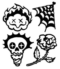 fire cloud, heart shape spider web  Die Cut Vinyl Decal