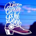 give-cancer-the-boot-vinyl-decal-on-car-window-bumper