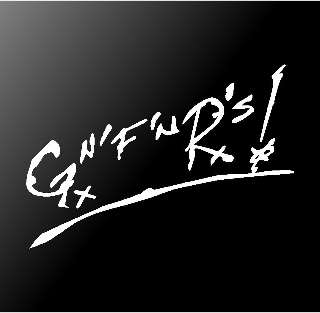 GnFnR Gn'R Vinyl Die Cut Vinyl Decal/ Bumper For Windows, Cars, Trucks, Laptops, Etc.