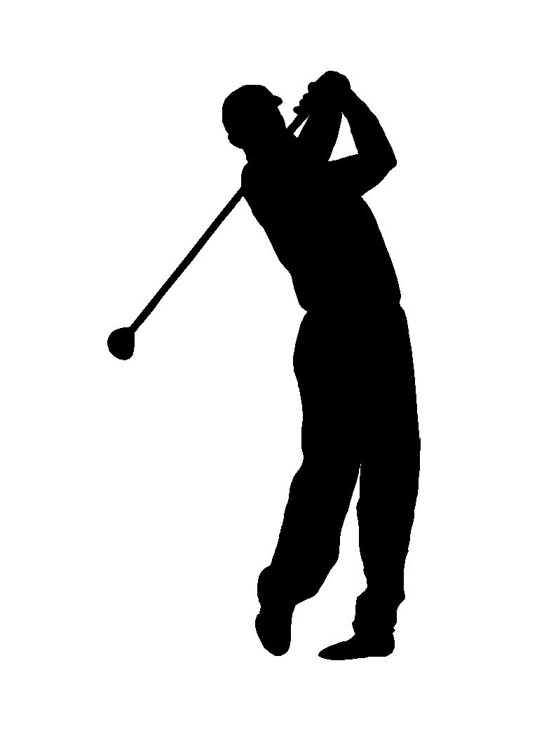 golf‑player‑vinyl‑decal black die cut decal for vehicle windows laptops