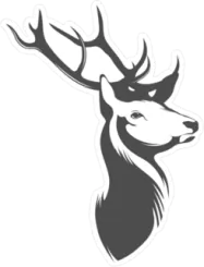 Deer Head Sticker Die Cut Vinyl Decal