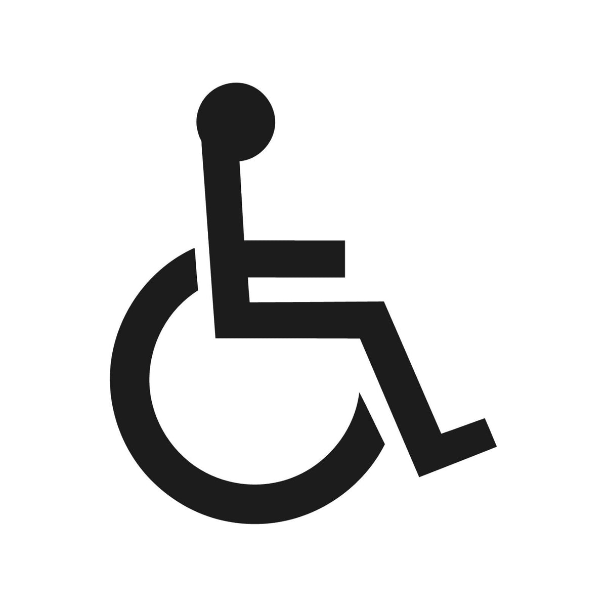 handicap wheelchair symbol vinyl decal black die cut sticker for cars trucks windows laptops