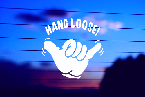 hang-loose-vinyl-decal-on-car