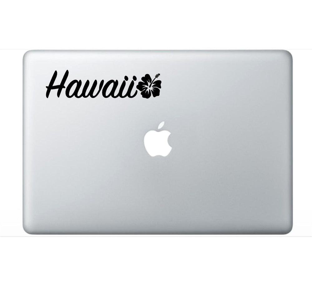 hawaii-hibiscus-vinyl-decal applied on car window outdoor waterproof