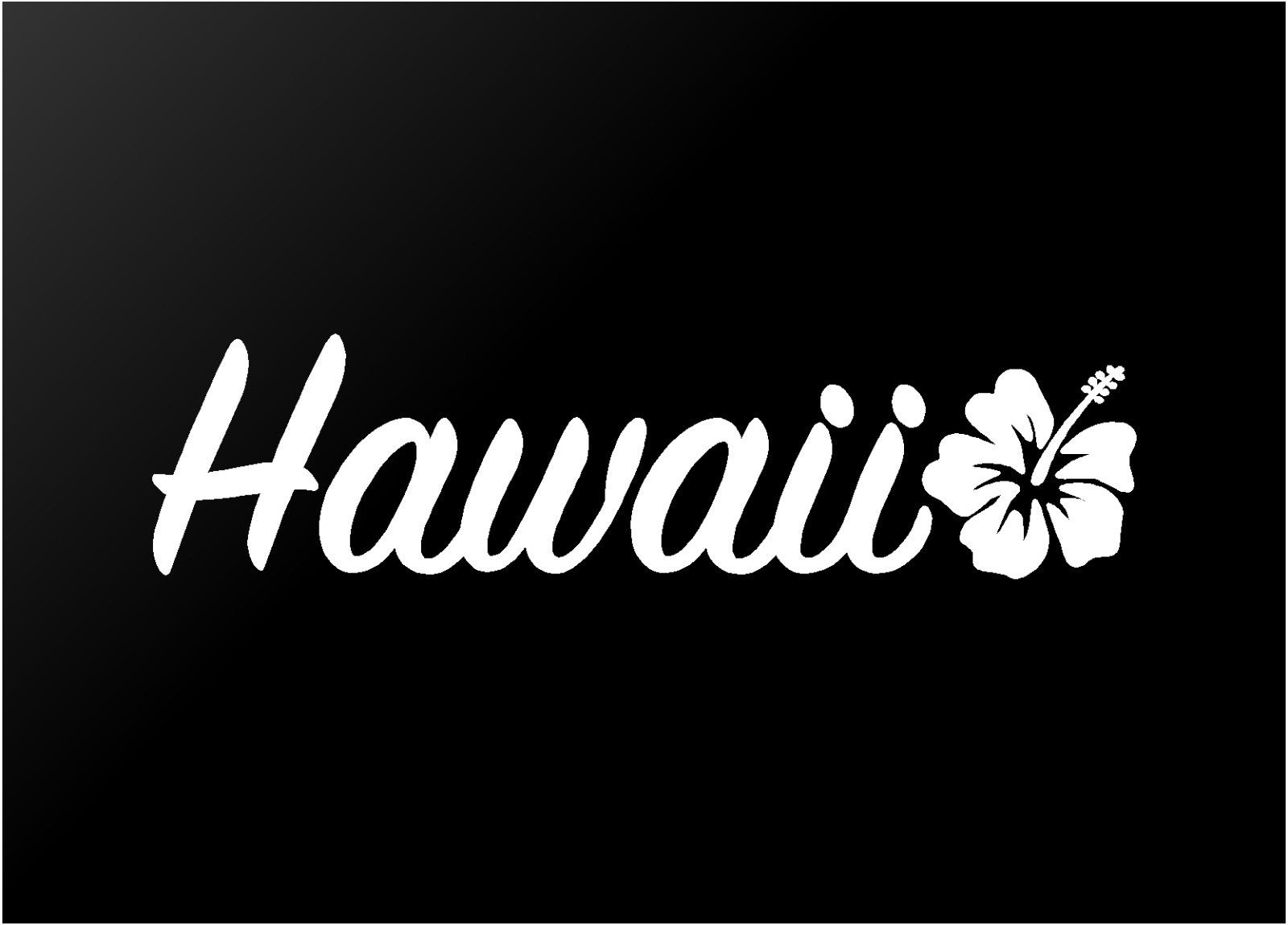 hawaii-hibiscus-vinyl-decal white waterproof for cars trucks laptops