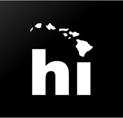 hawaii-vinyl-decal white waterproof for cars trucks laptops