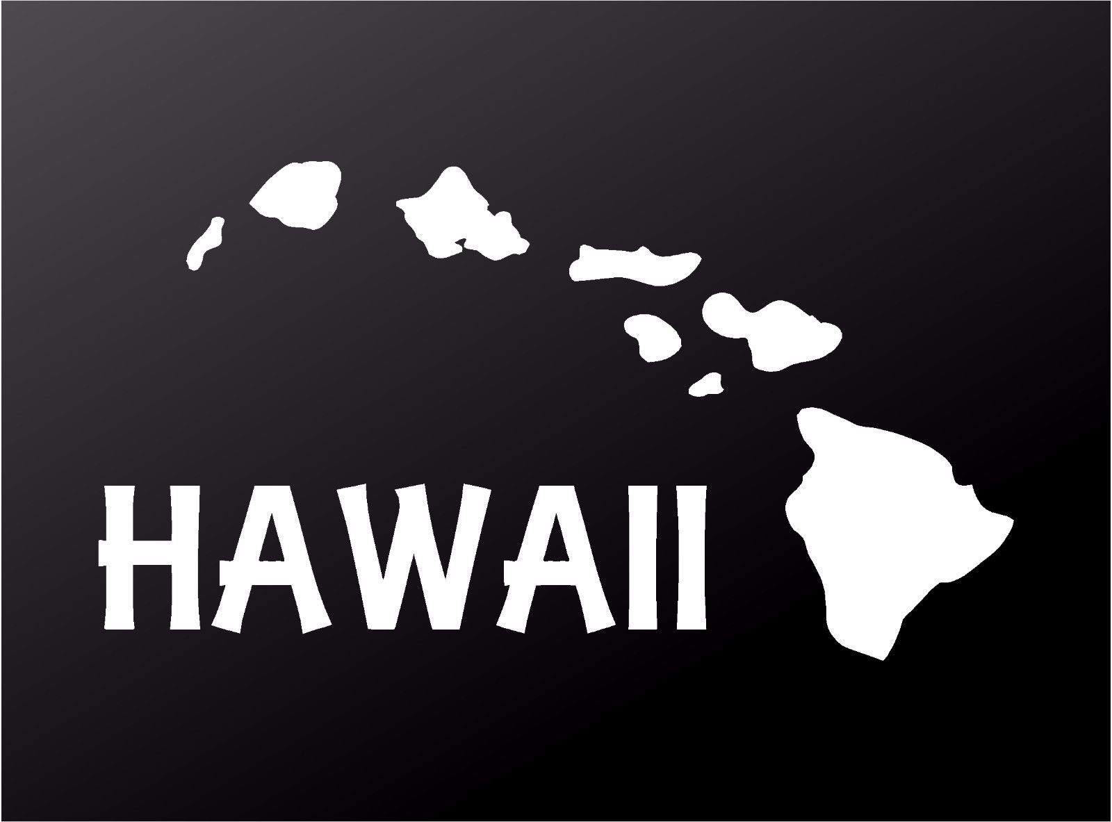 hawaiian-islands-vinyl-decal  black waterproof for cars trucks laptops