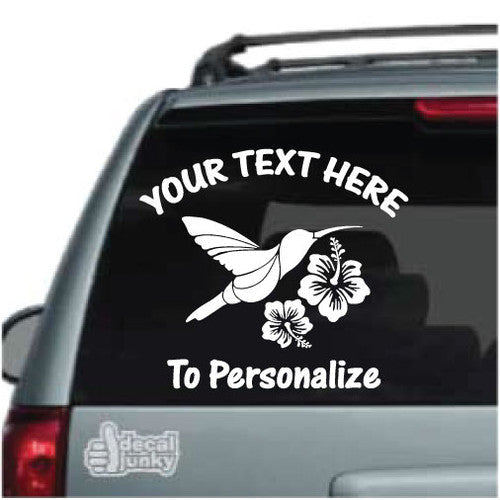 hibiscus‑and‑hummingbird‑vinyl‑decal‑on‑car‑window‑bumper