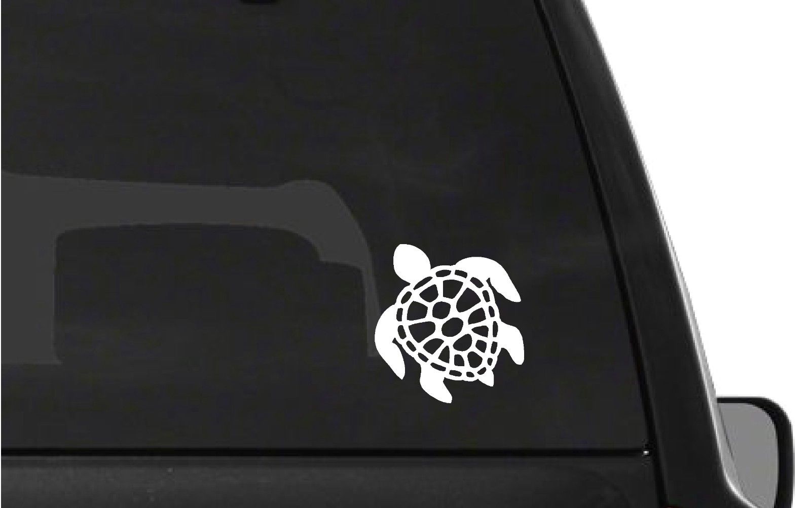 honu-sea-turtle-vinyl-decal applied on car window outdoor waterproof