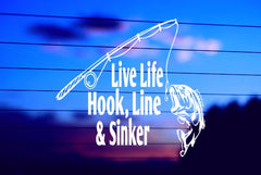 hook line sinker vinyl decal
