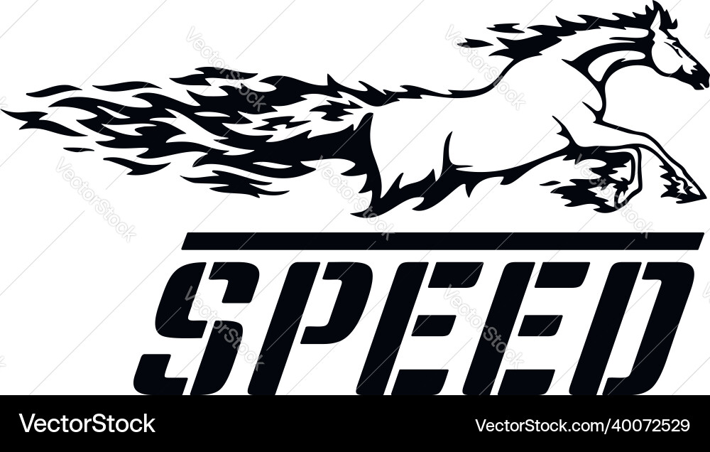 Horse speed Die Cut Vinyl Decal