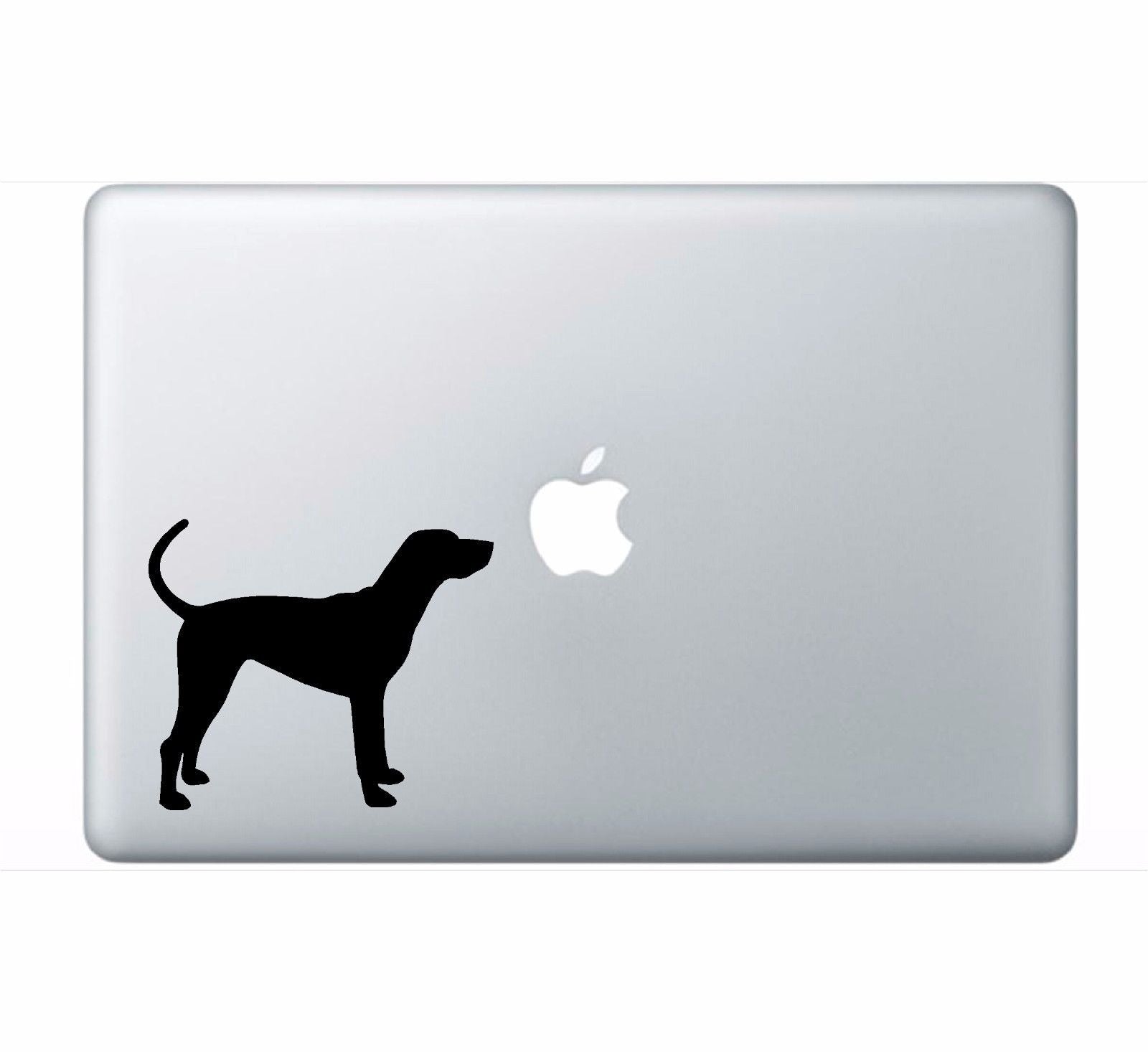 hound-silhouette-vinyl-decal applied on car window outdoor waterproof