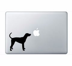 hound-silhouette-vinyl-decal applied on car window outdoor waterproof