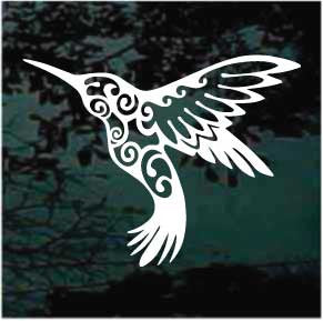 Ornamental Hummingbird Decals | Die Cut Vinyl Decal