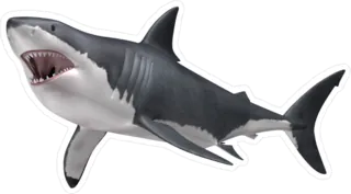 Hunting Great White Shark Sticker Die Cut Vinyl Decal