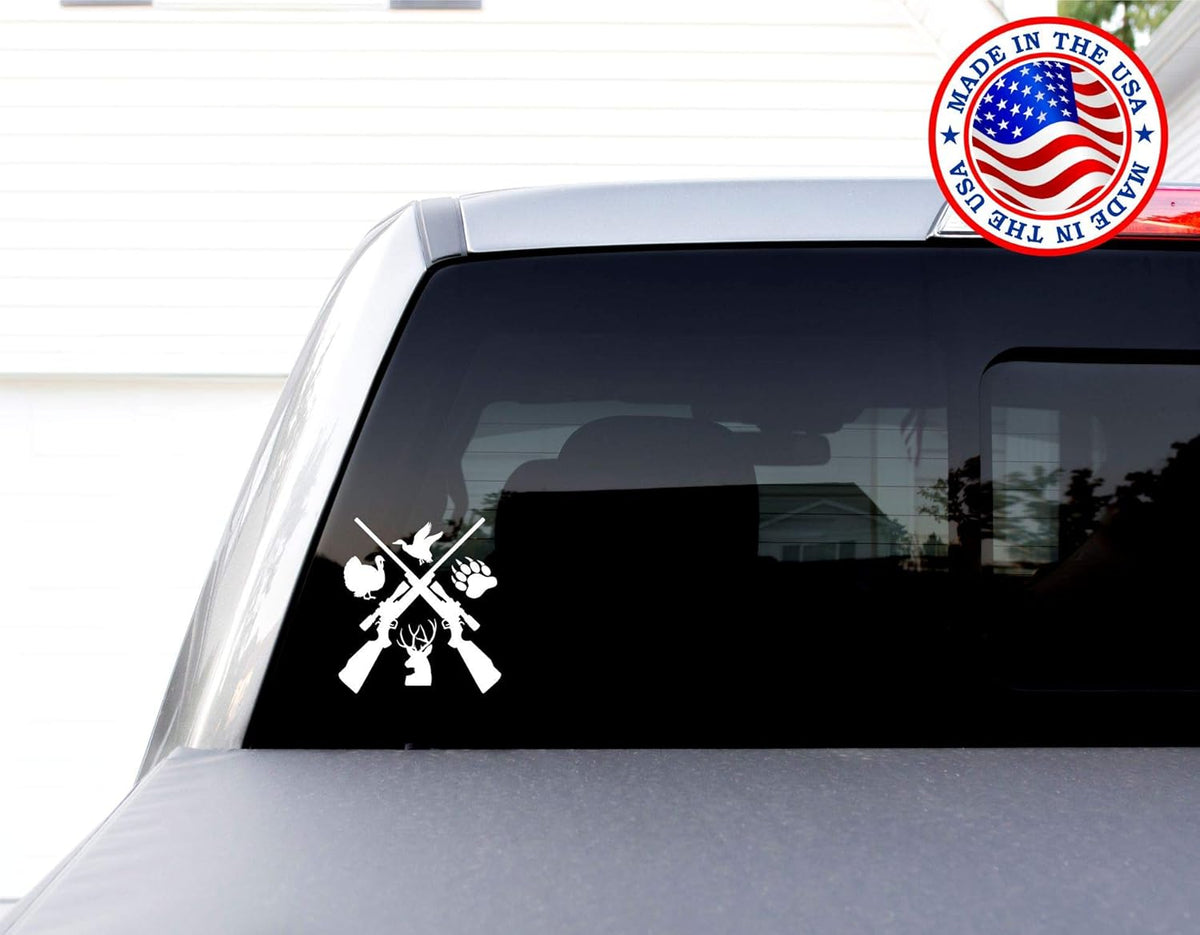 hunting vinyl decal black die cut wildlife sticker for cars trucks windows laptops