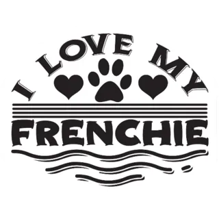 I Love My Frenchie Dog Sticker Die Cut Vinyl Decal