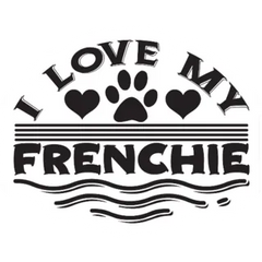 I Love My Frenchie Dog Sticker Die Cut Vinyl Decal