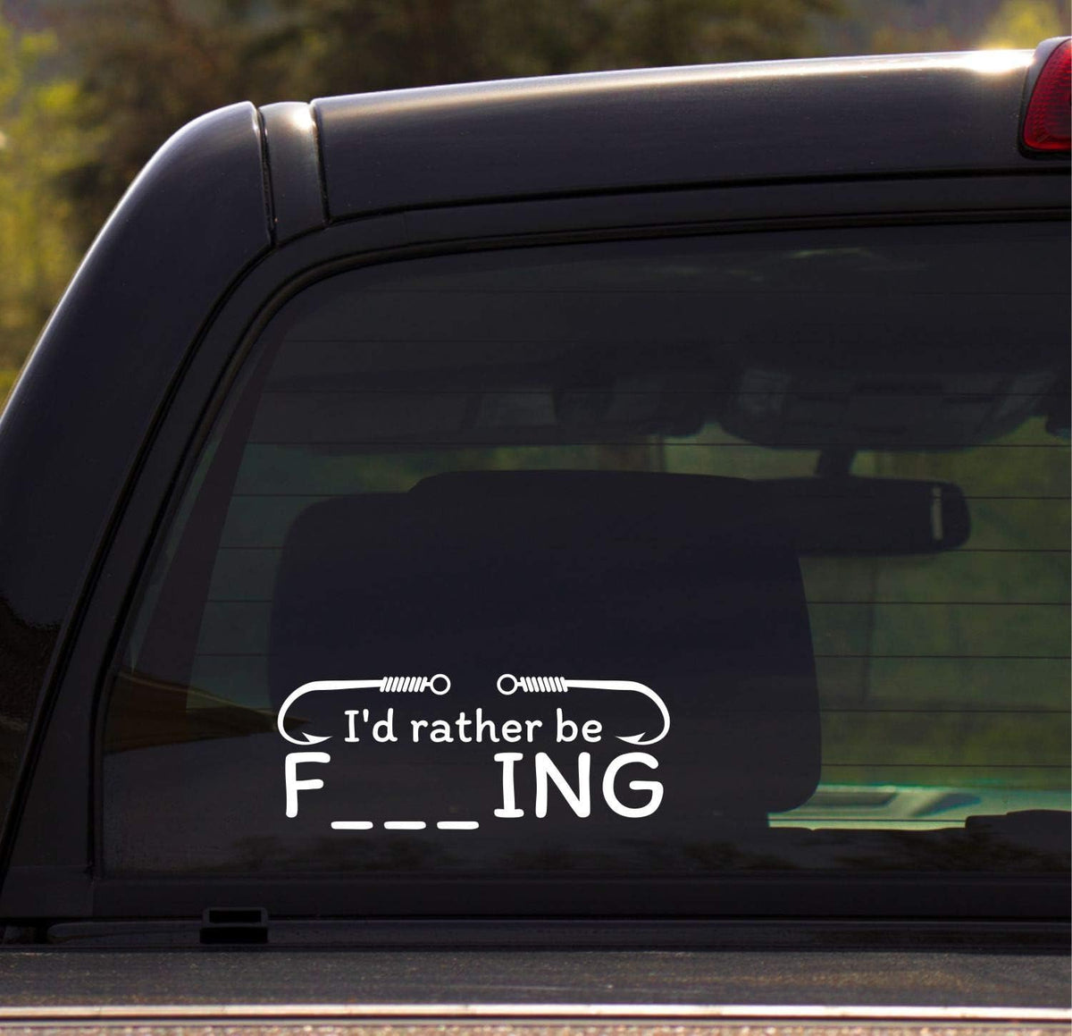 id rather be fishing vinyl decal black die cut angler sticker for cars trucks windows laptops