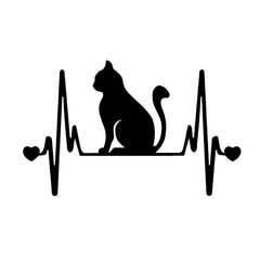 CAT Heartbeat Lifeline, Die Cut Vinyl Decal
