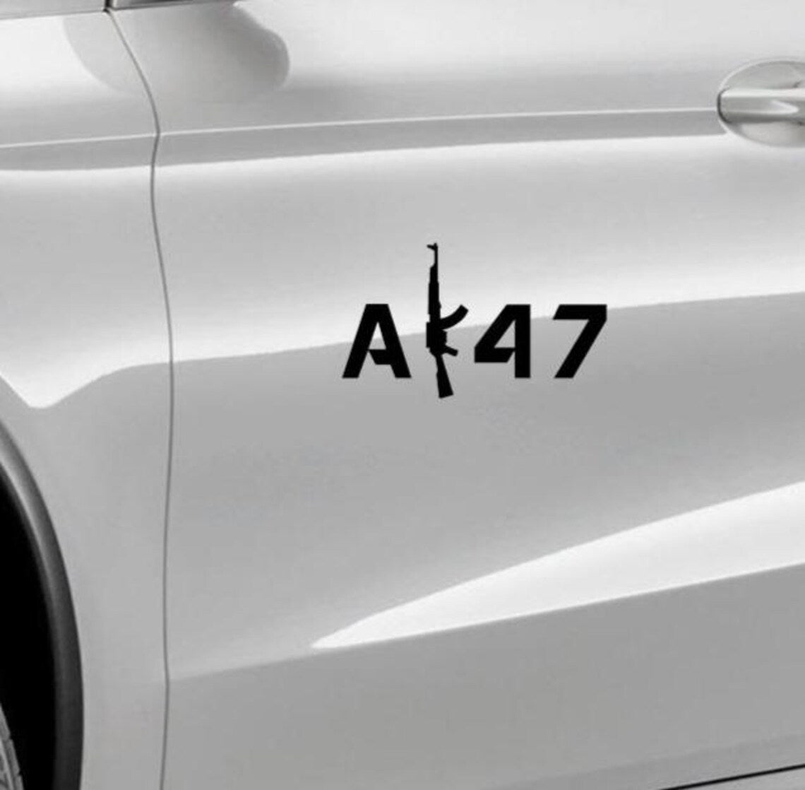 Car Stickers Personalized Creative Stickers AK-47 Car Decoration Waterproof and Sunscreen Cover Scratches PVC 15*4cm Die Cut Vinyl Decal