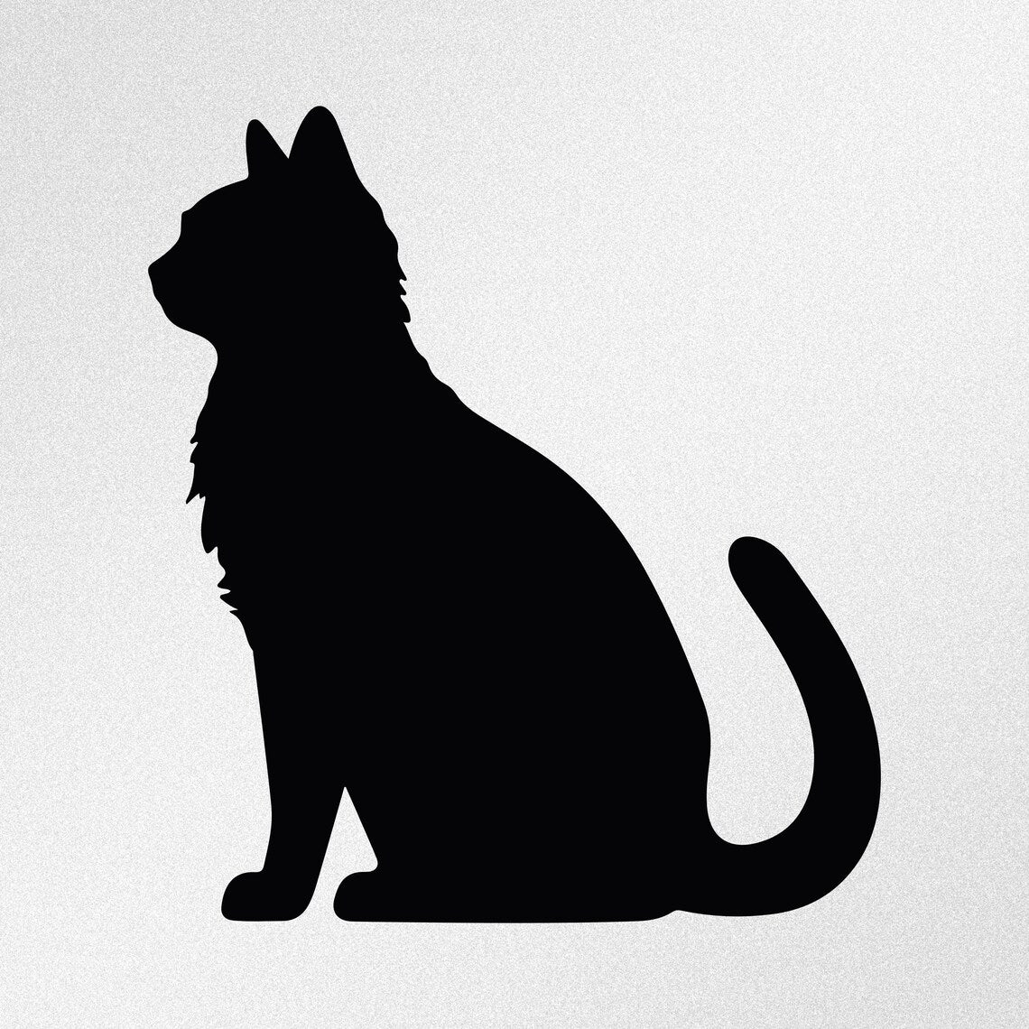 Sitting Cat Vinyl Decal, Die Cut Vinyl Decal