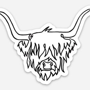 Black and White Animal Sticker   Die Cut Vinyl Decal