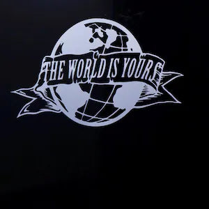 May include: A black and white  Die Cut Vinyl Decal