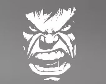Incredible Hulk Face Wall  Die Cut Vinyl Decal