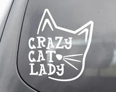 Crazy Cat Lady Vinyl Decal Die Cut Vinyl Decal