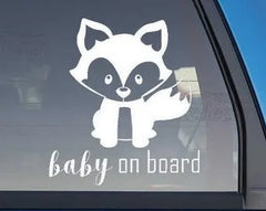 Fox Baby On Board Decal Die Cut Vinyl Decal