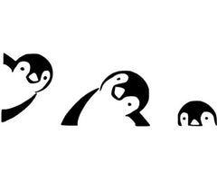 Peek a Boo Penguin Die Cut Vinyl Decal