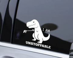 Powered by Recycled Dinosaurs | Die Cut Vinyl Decal