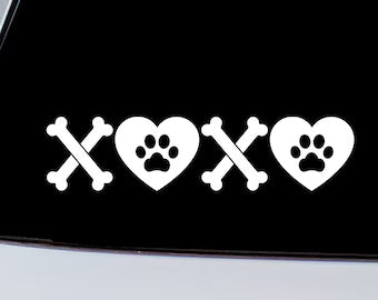 XOXO Paw  Die Cut Vinyl Decal