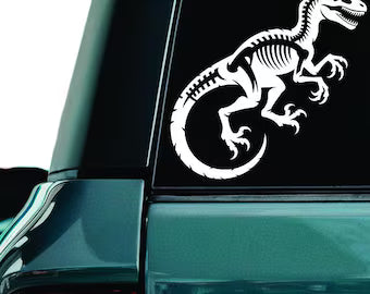 Velociraptor Dinosaur Black |  Die Cut Vinyl Decal
