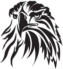 Hawk Eagle Head Car Bonnet Side Die Cut Vinyl Decal