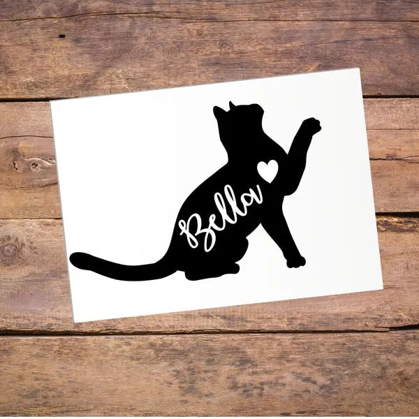 Cat Decal for Car Window, Cat Decal for Laptop, Die Cut Vinyl Decal