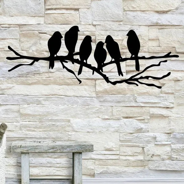 Birds on Branch Wall Art | Bird Branch Home Decor Die Cut Vinyl Decal