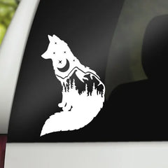 Fox Decal, Mountain Fox Decal, Fox Decals Die Cut Vinyl Decal