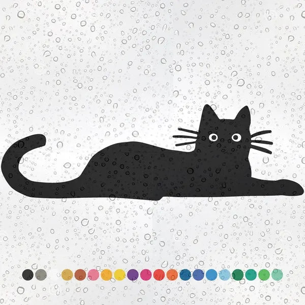 Black Cat - Car Decal Vinyl  Die Cut Vinyl Decal