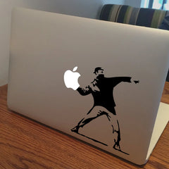 BANKSY Riot Design | MacBook Vinyl Decal | Die Cut Vinyl Decal