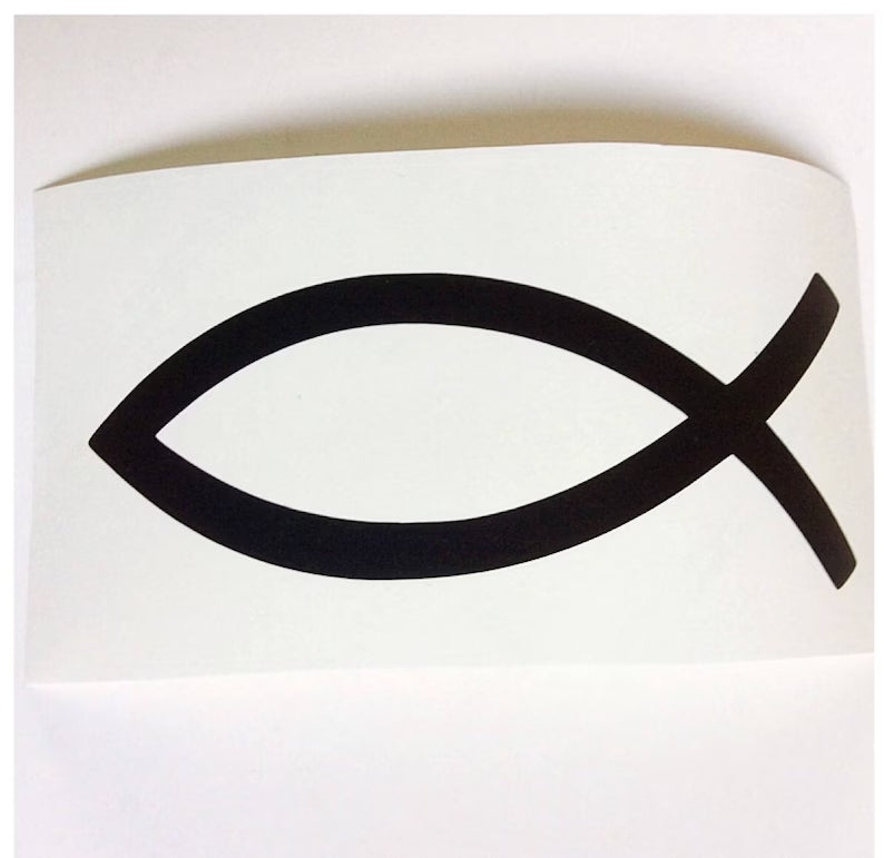 Christian Fish Symbol Vinyl Decal | Die Cut Vinyl Decal