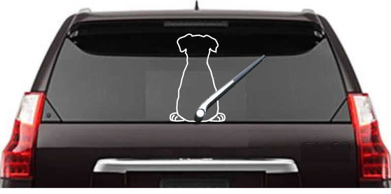 Puppy Dog Windshield Wiper - Di Cut Decal | Die Cut Vinyl Decal