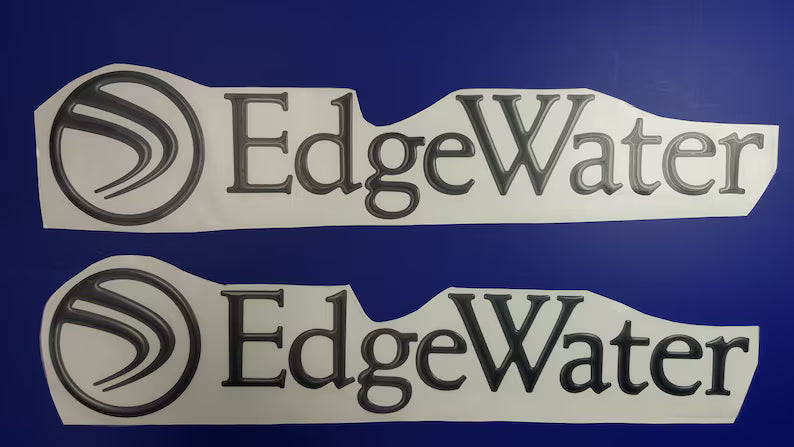 EdgeWater boat Emblems 22" black + FREE FAST delivery DHL express - Graphics Decal | Die Cut Vinyl Decal