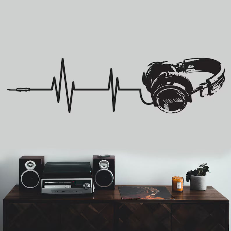 Headphone Vinyl Wall | Die Cut Vinyl Decal