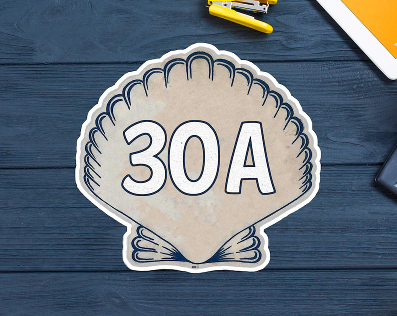 30A Florida Emerald Coast 30 A Beach Decal | Die Cut Vinyl Decal