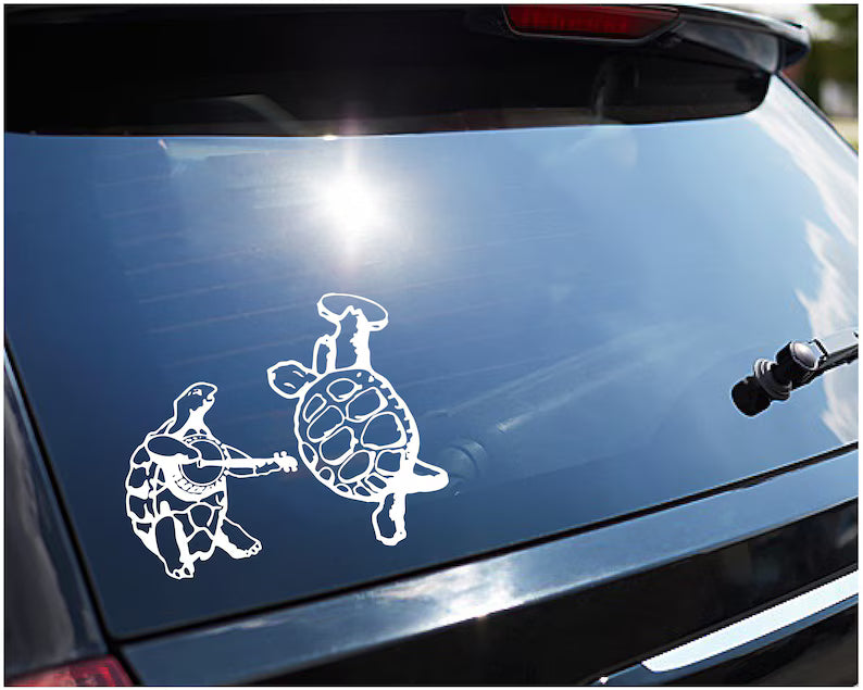 Grateful Dead Terrapin Station Pair of Dancing Terrapins Window Decal | Die Cut Vinyl Decal