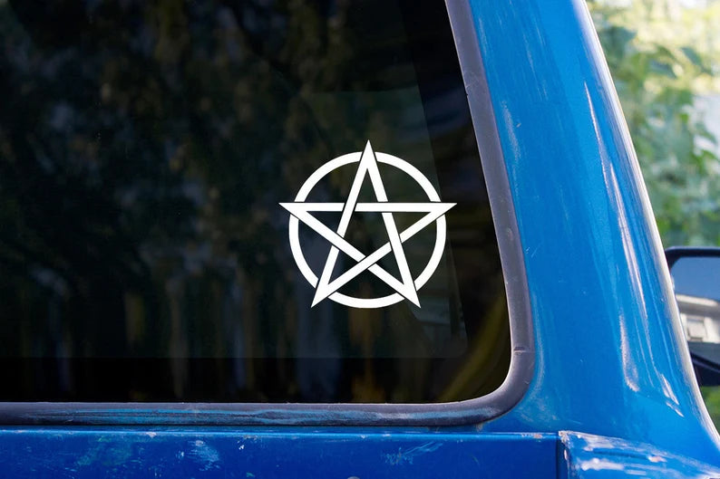 Pentagram Vinyl Decal - pentacle wiccan symbol | Die Cut Vinyl Decal