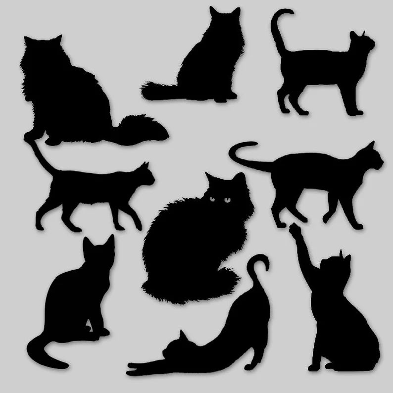 Cat Silhouette Die Cut Vinyl Decal